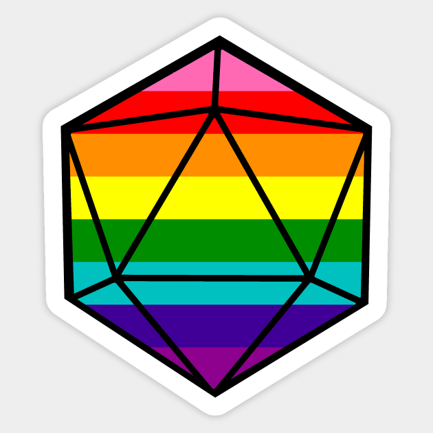 Gay Pride d20 Sticker by EmrysMartigan